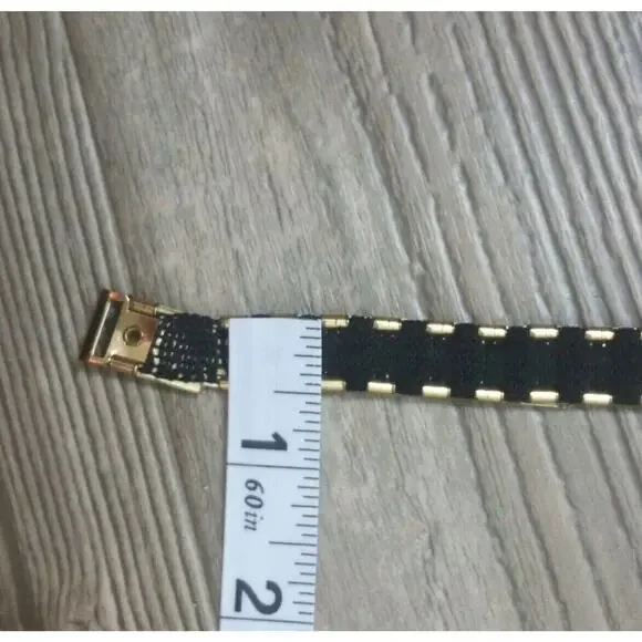 Vintage Gold Tone Scaled Stretch Womens Belt 80s 90s - Picture 7 of 7